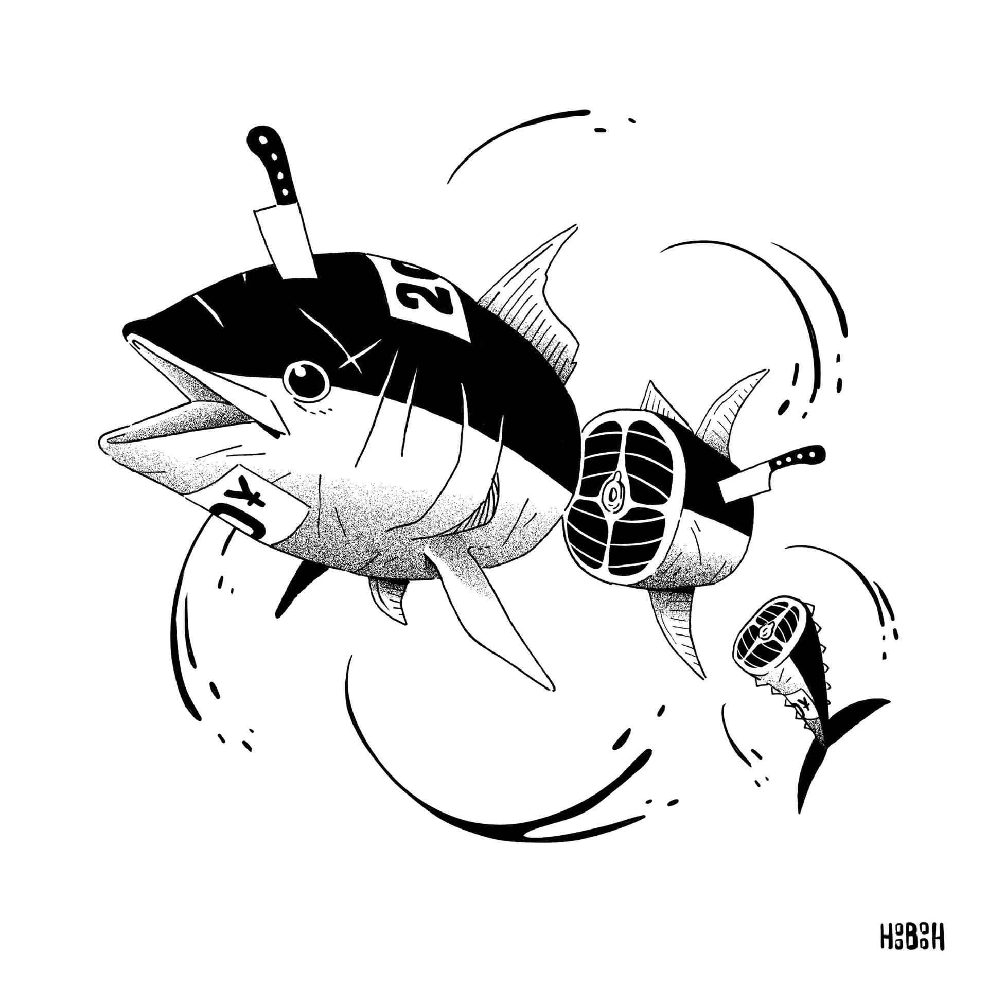 Inktober #1 Fish - MoGA