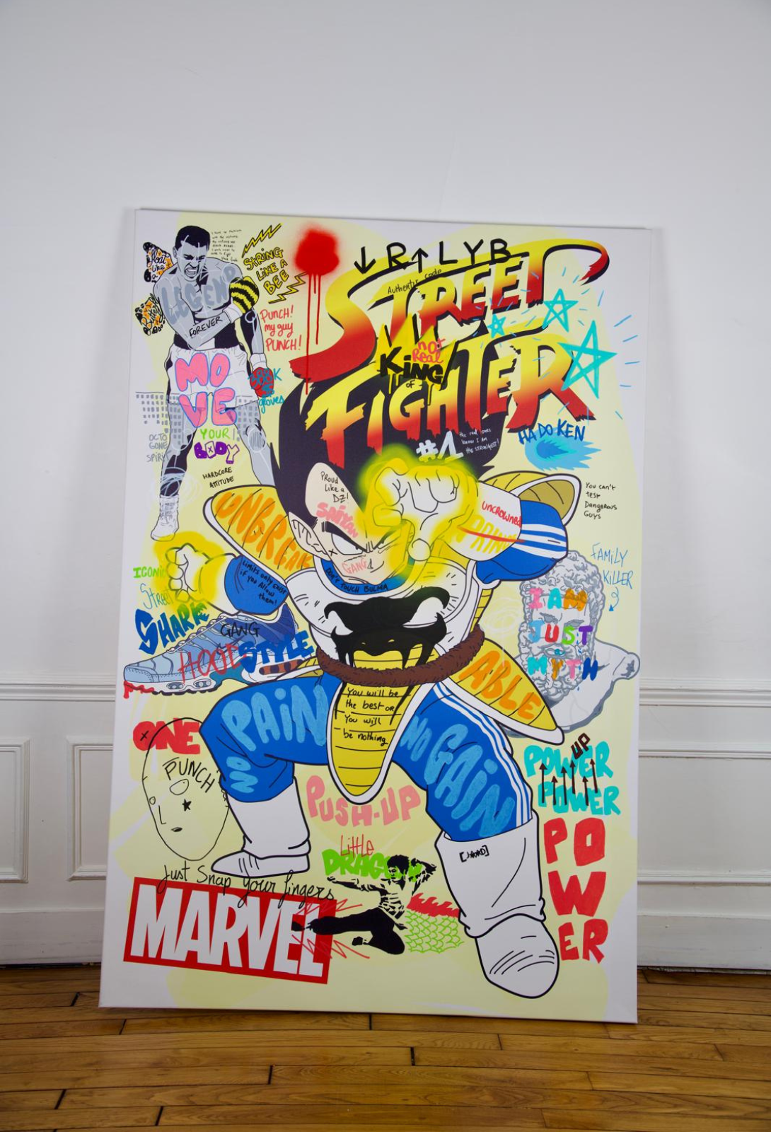 Fighter King - Unique work 150x100cm